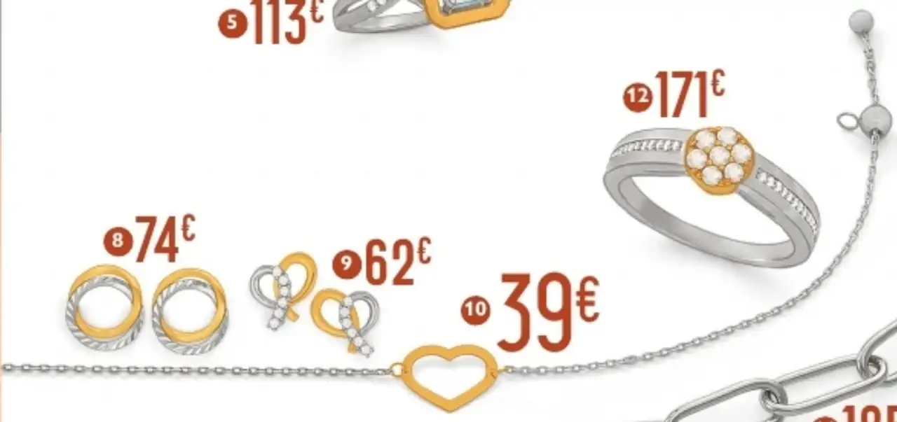 Bracelet or jaune et argent rhodié Le Manège à Bijoux