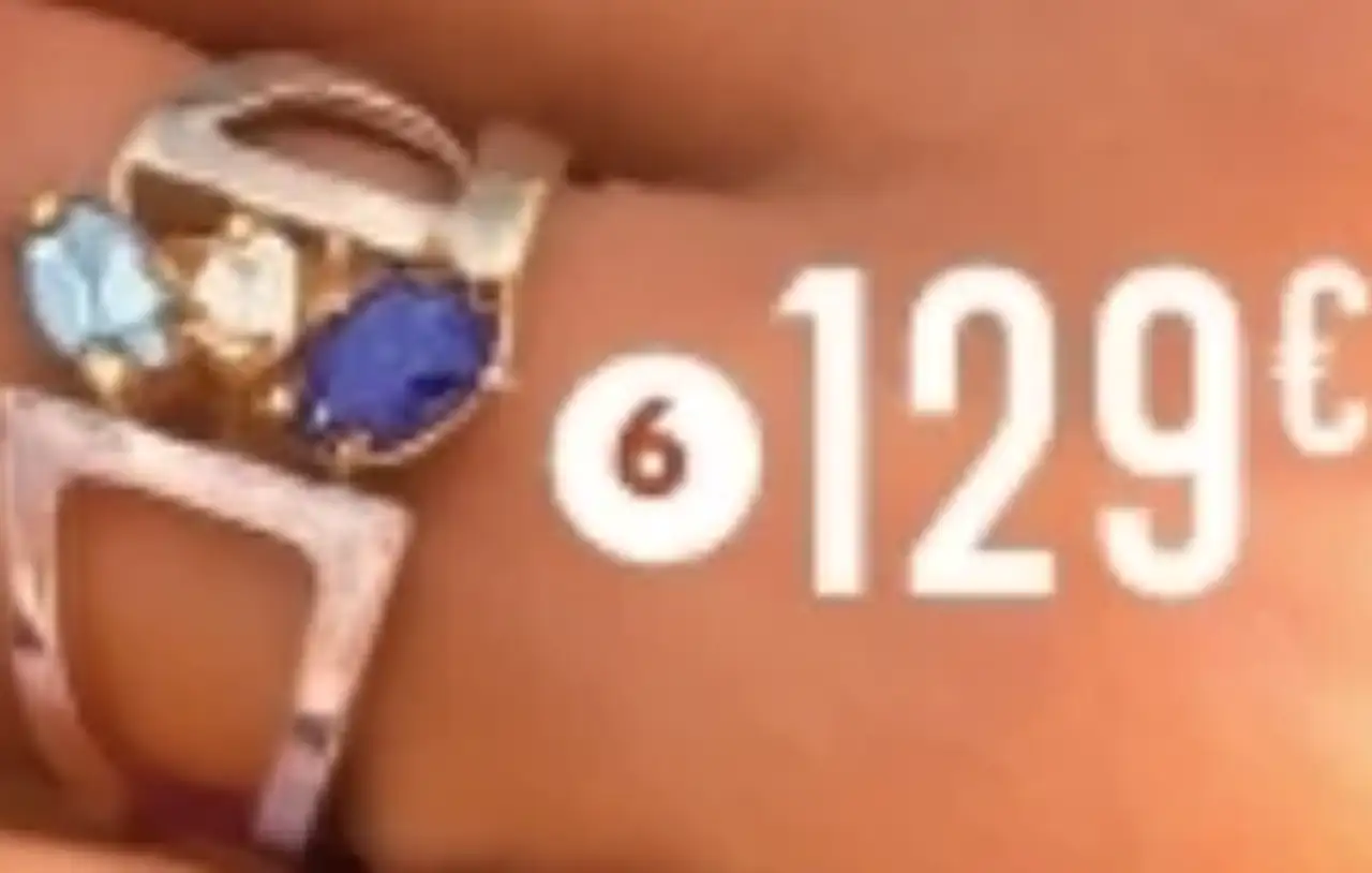Bague aigue-marine, cordiérite et oxyde de zirconium Le Manège à Bijoux