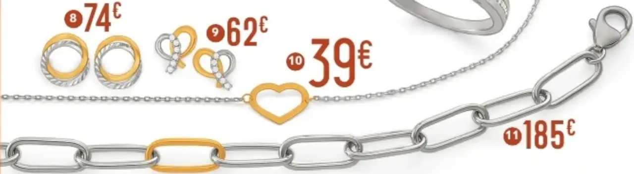 Bracelet or jaune et argent rhodié Le Manège à Bijoux