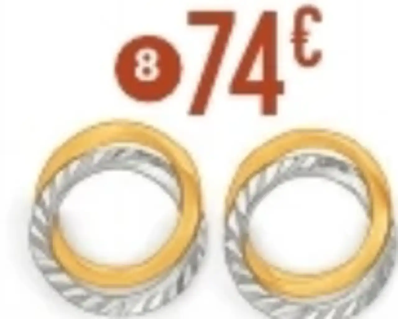 Boucles d'oreilles or jaune et argent rhodié Le Manège à Bijoux