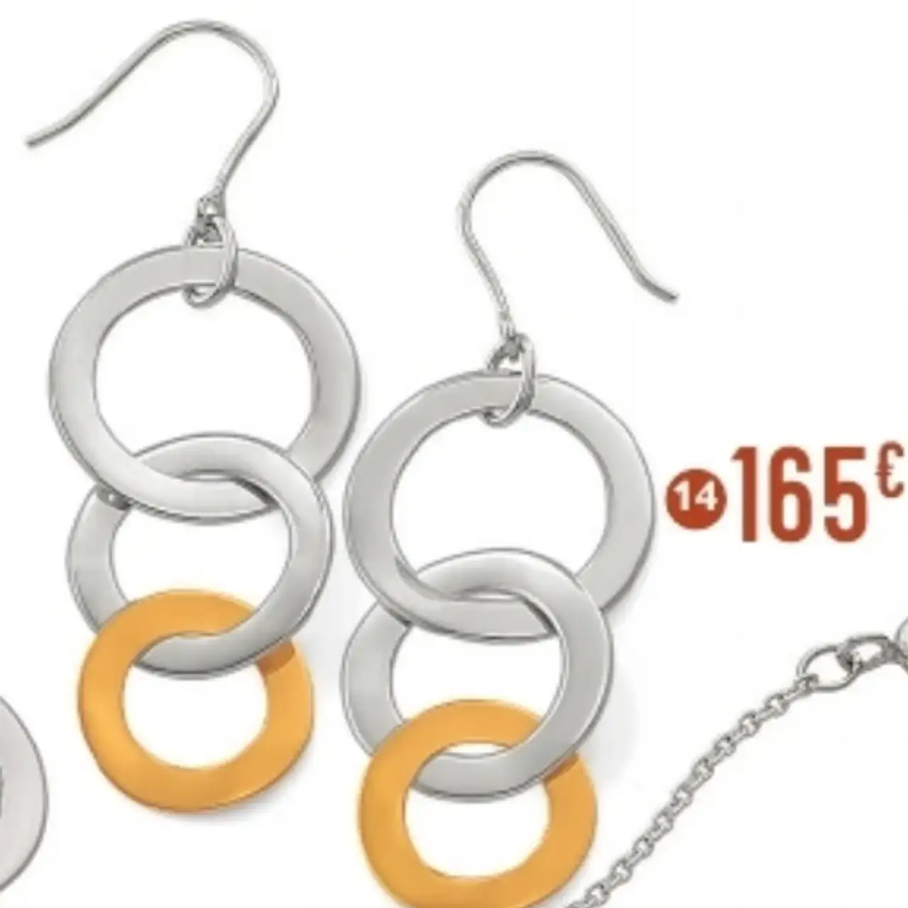 Boucles d'oreilles or jaune et argent rhodié Le Manège à Bijoux
