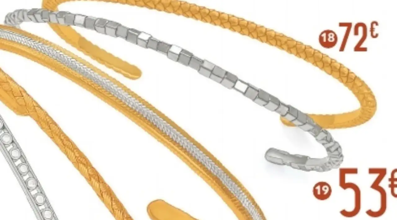 Le Manège à Bijoux E.Leclerc Bracelet jonc en argent rhodié, diamètre petit modèle (19)