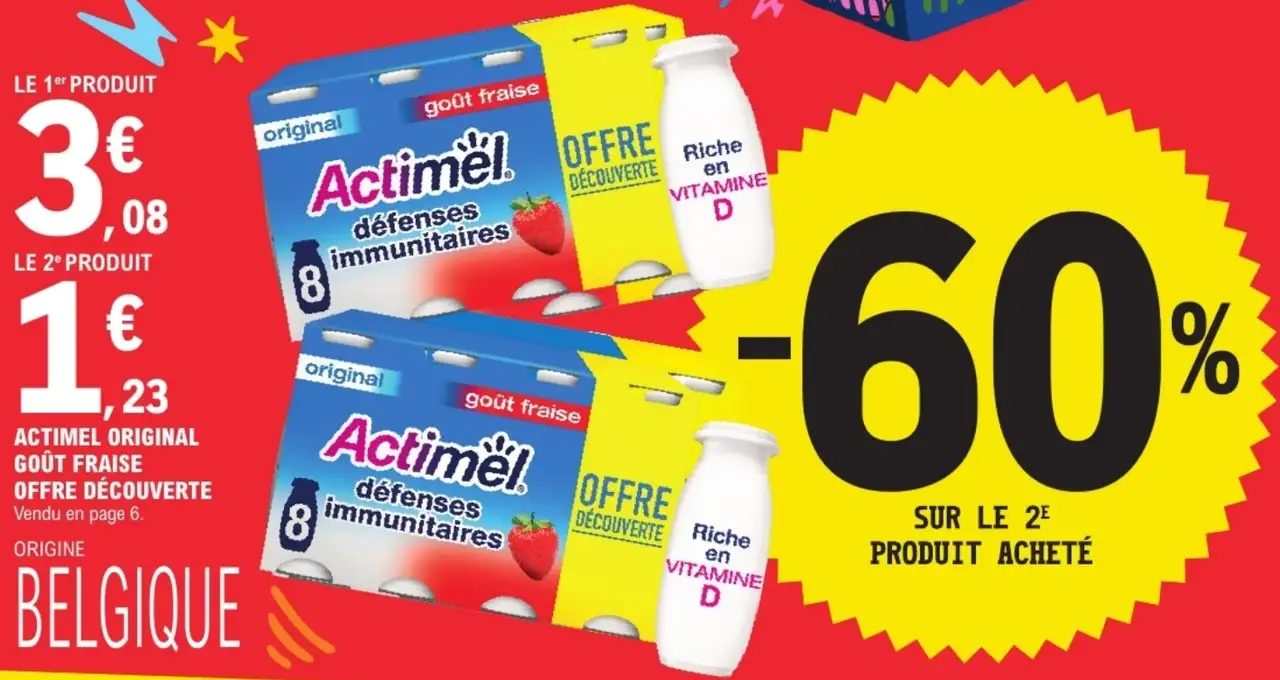 Actimel Original Goût Fraise Offre Découverte