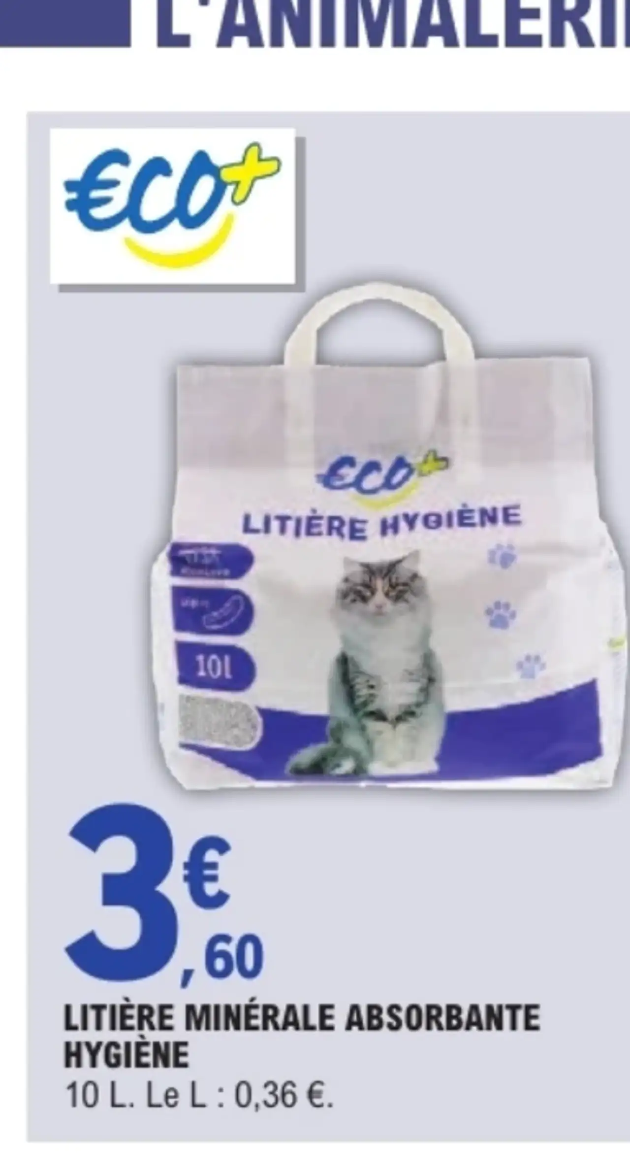 Litière minérale absorbante hygiène Eco+
