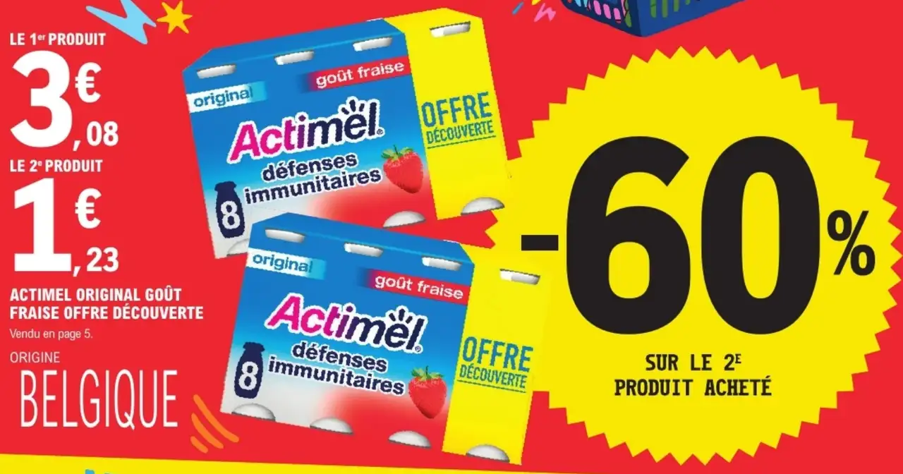 Actimel Original Goût Fraise Offre Découverte