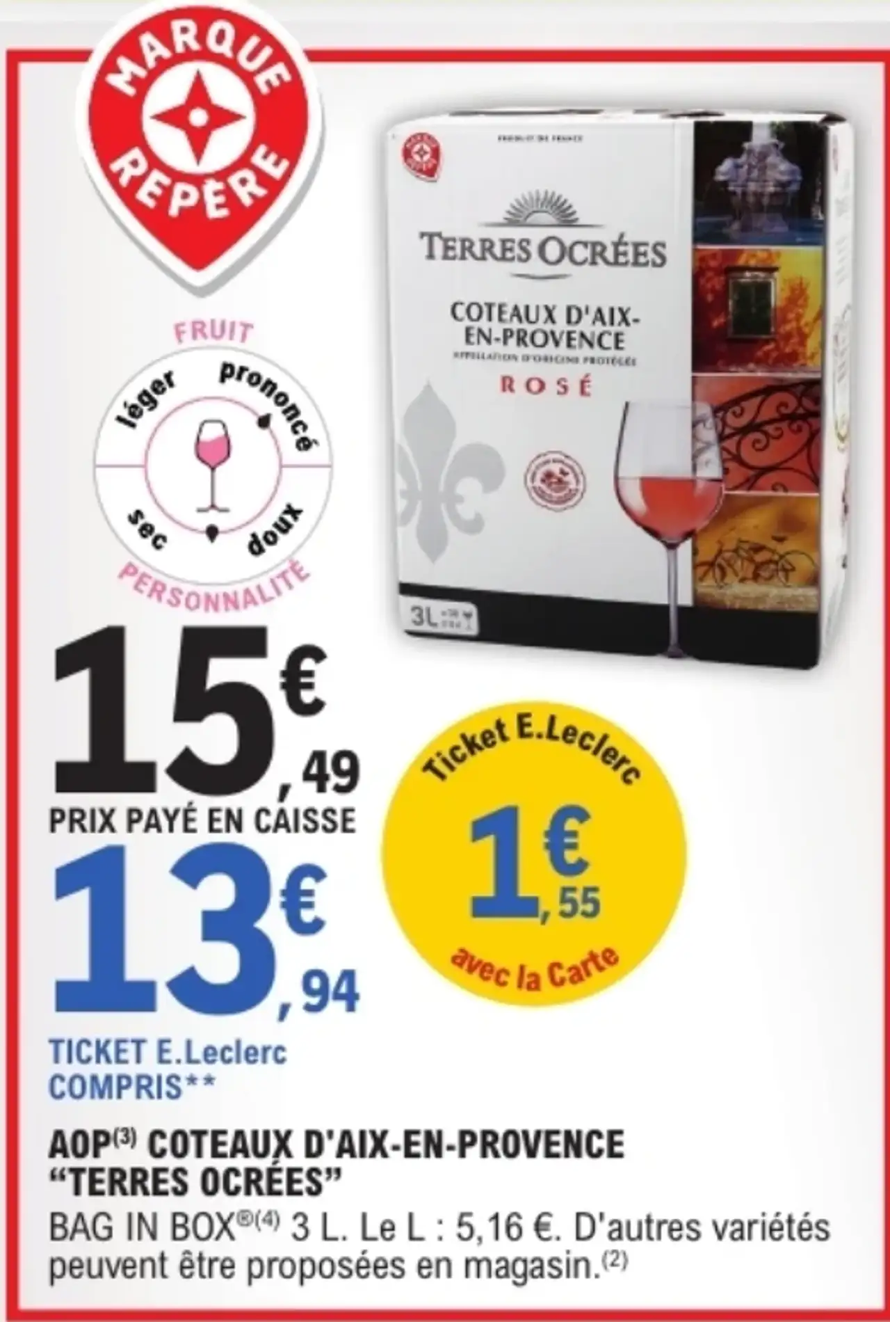 AOP Coteaux d'Aix-en-Provence Terres Ocrées rosé