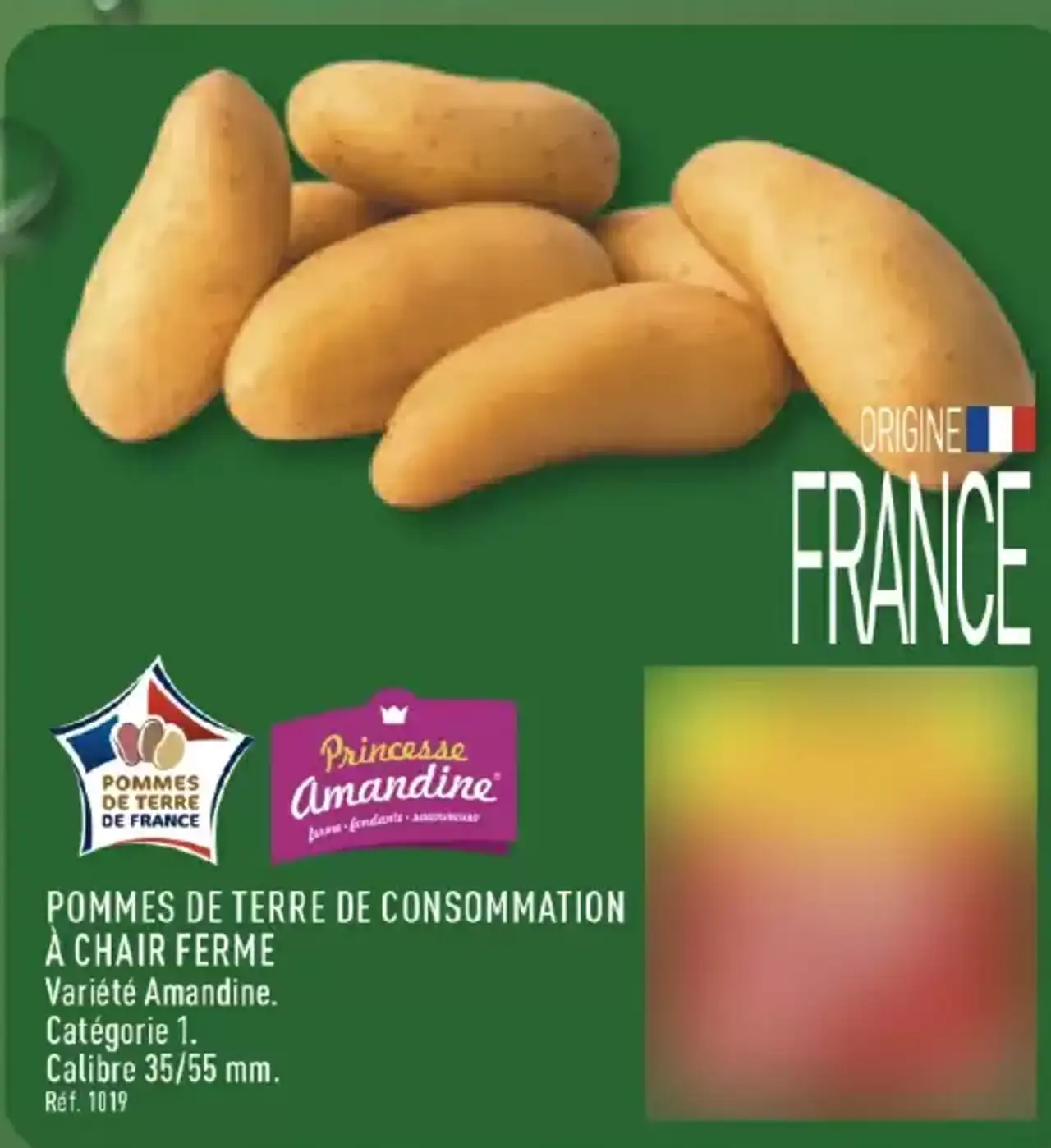 Princesse Amandine Pommes de terre de consommation à chair ferme