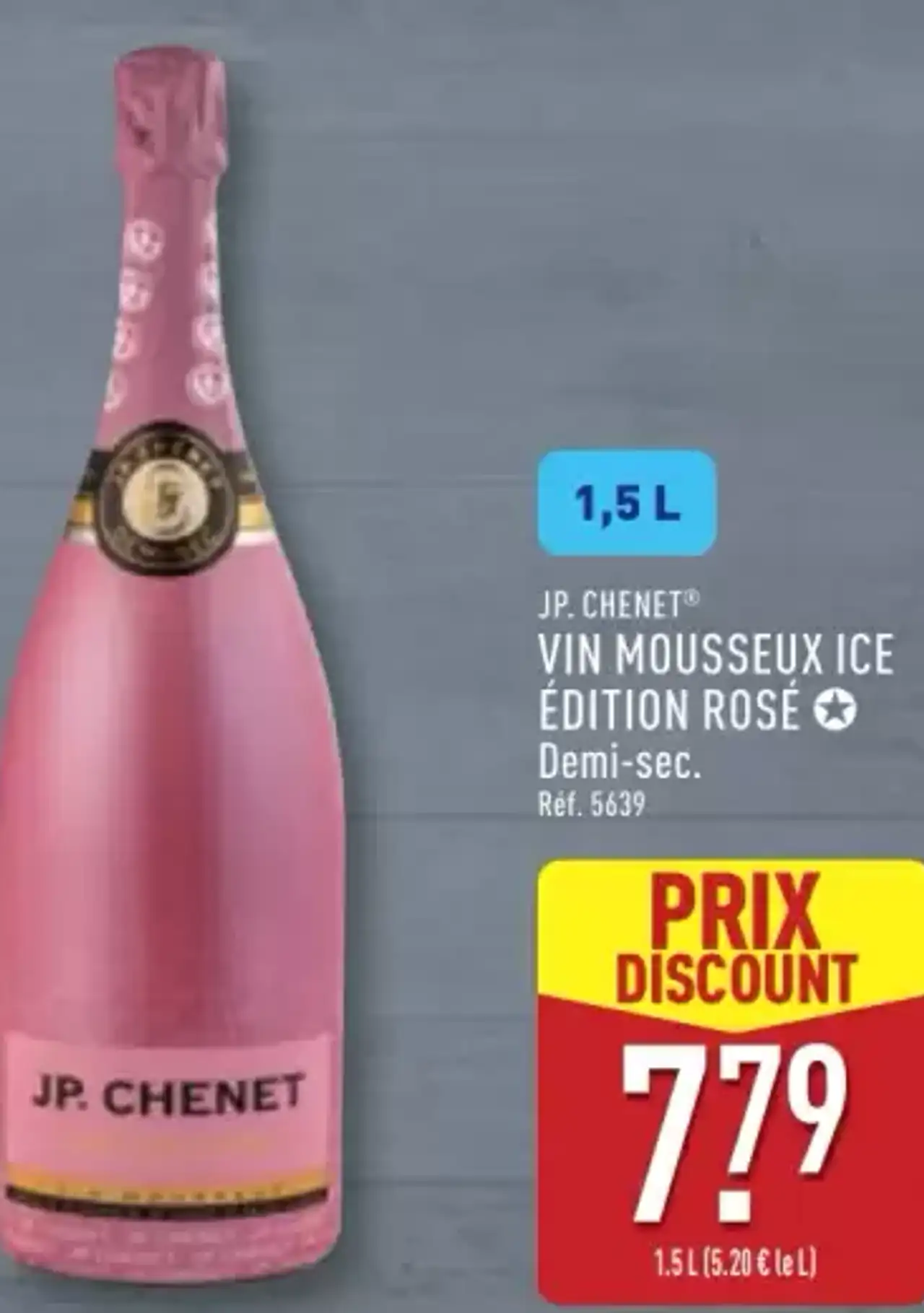 JP. Chenet Vin Mousseux Ice Édition Rosé Demi-sec 1,5 L