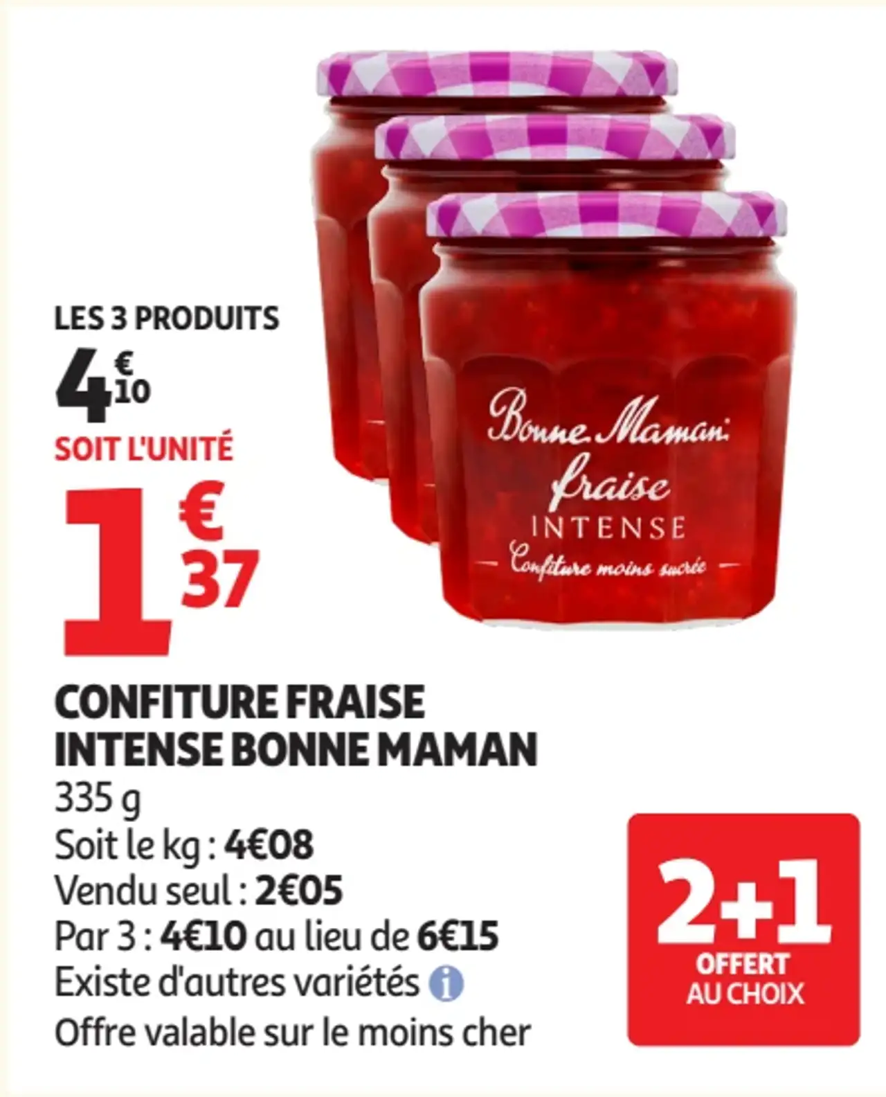 Confiture fraise intense Bonne Maman