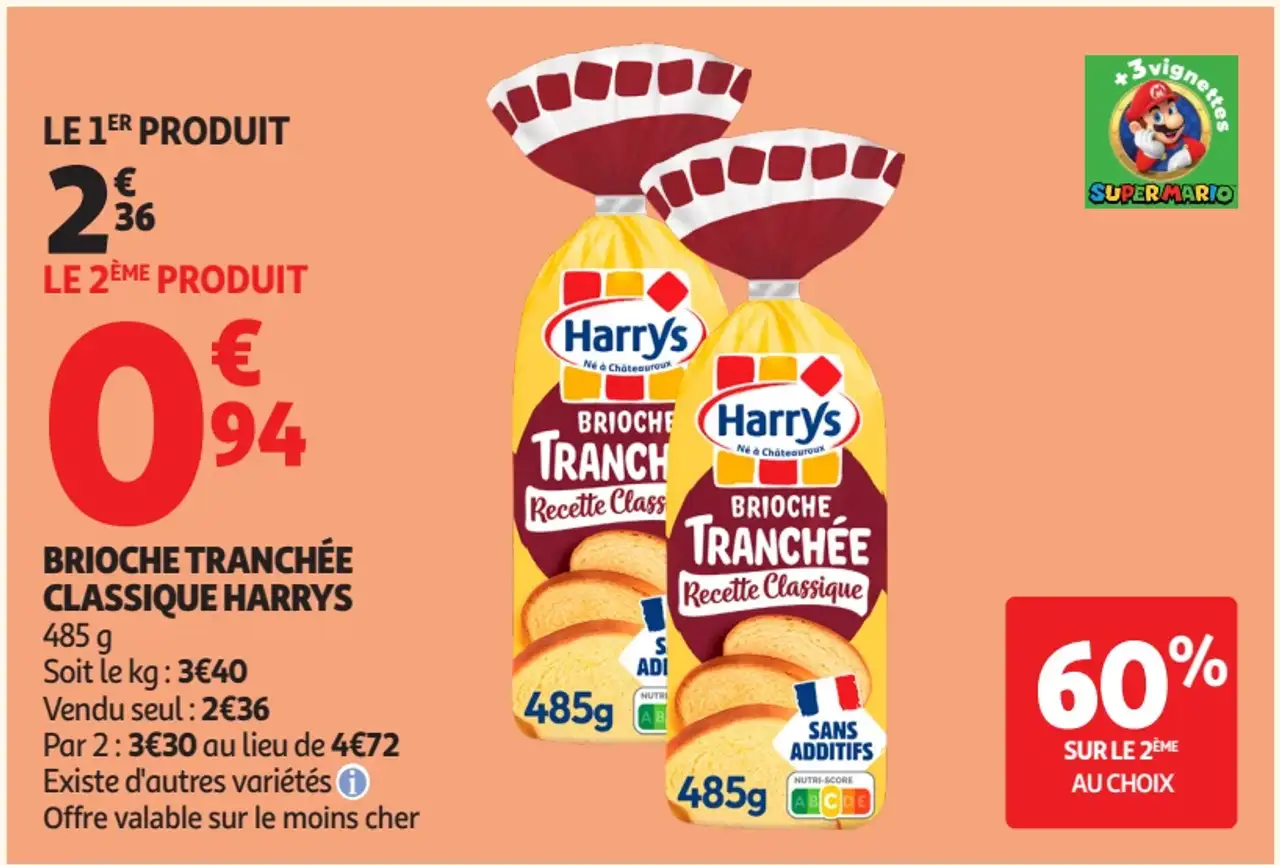 Brioche tranchée classique Harrys