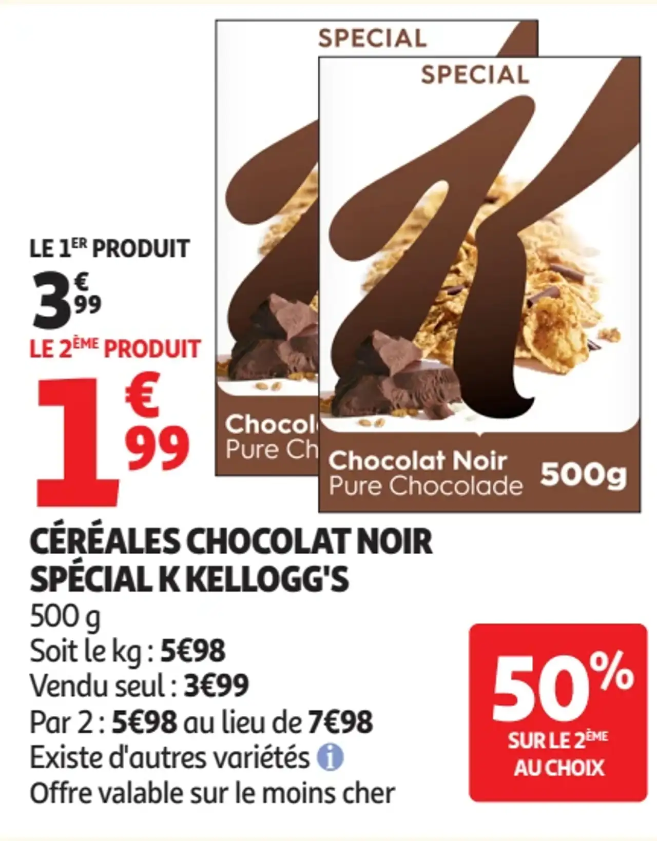 Céréales Chocolat Noir Spécial K Kellogg's