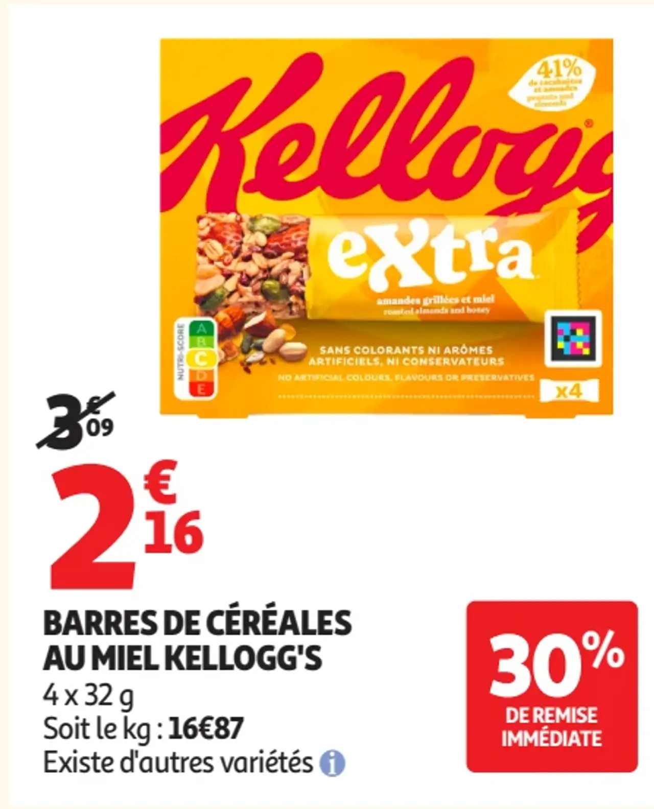 Barres de céréales au miel Kellogg's Extra