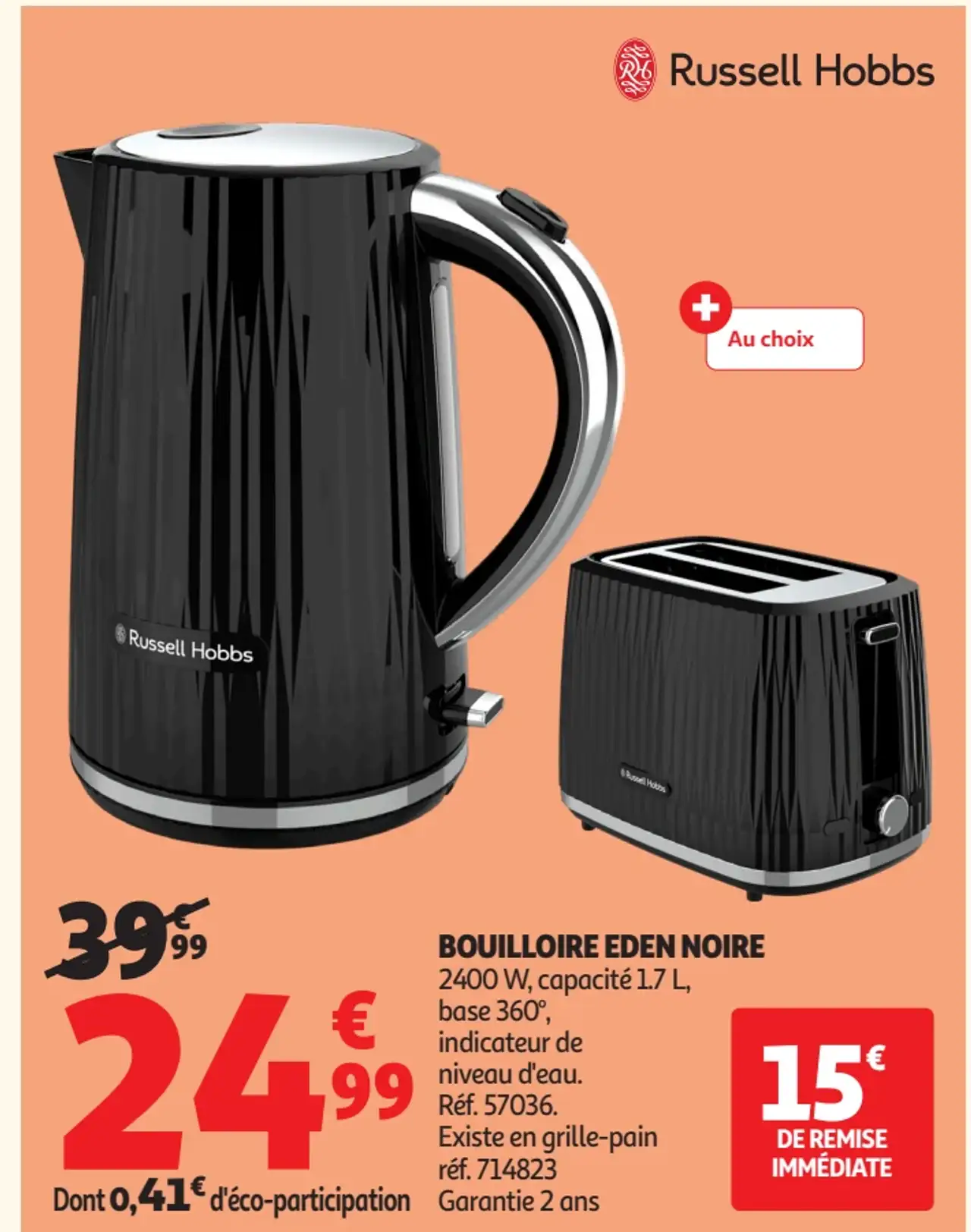 Russell Hobbs Bouilloire Eden Noire