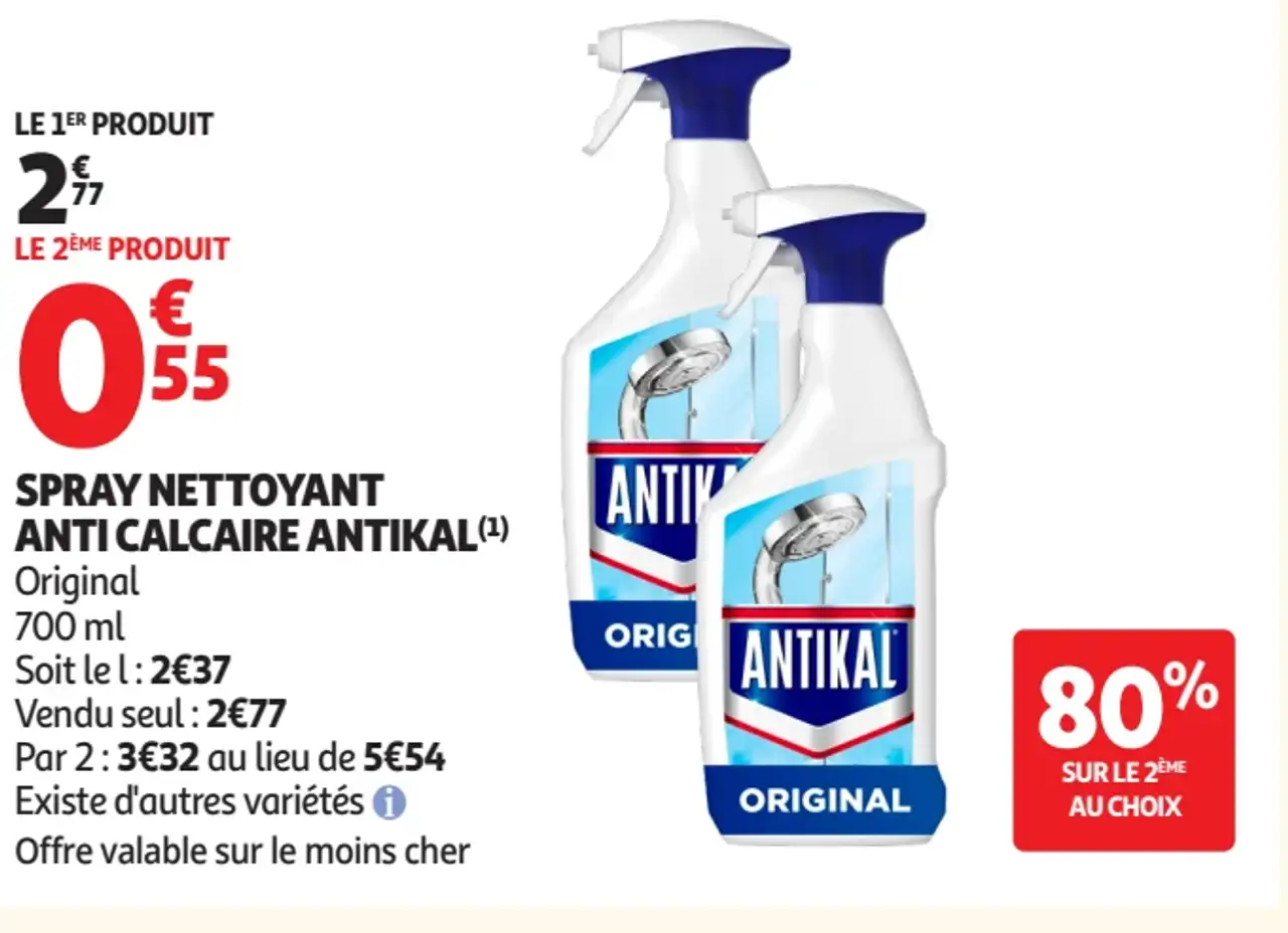 Spray nettoyant anti calcaire Antikal