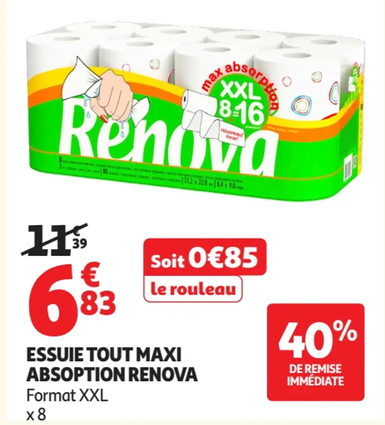 Essuie tout maxi absorption Renova