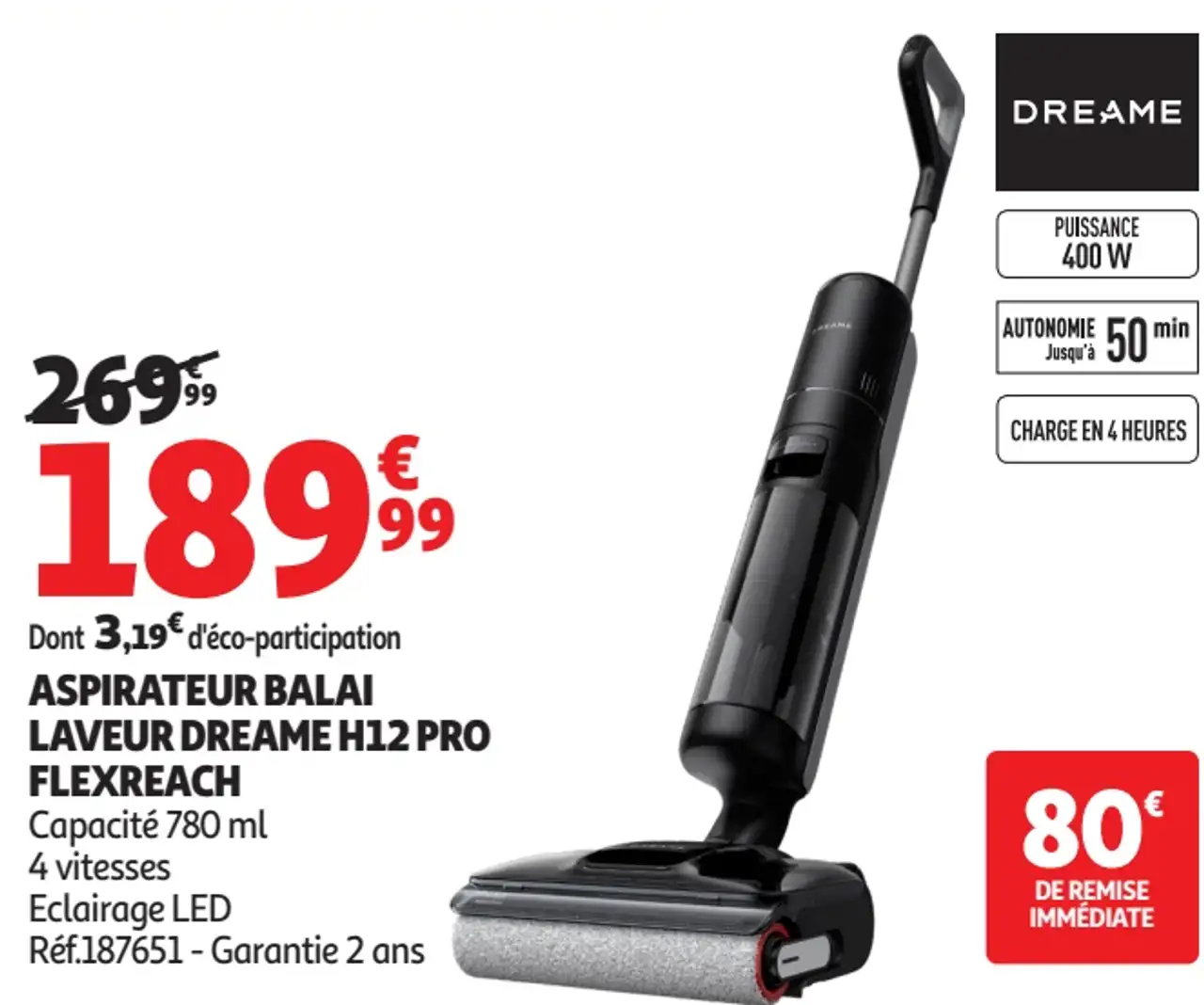 Aspirateur balai laveur Dreame H12 Pro Flexreach