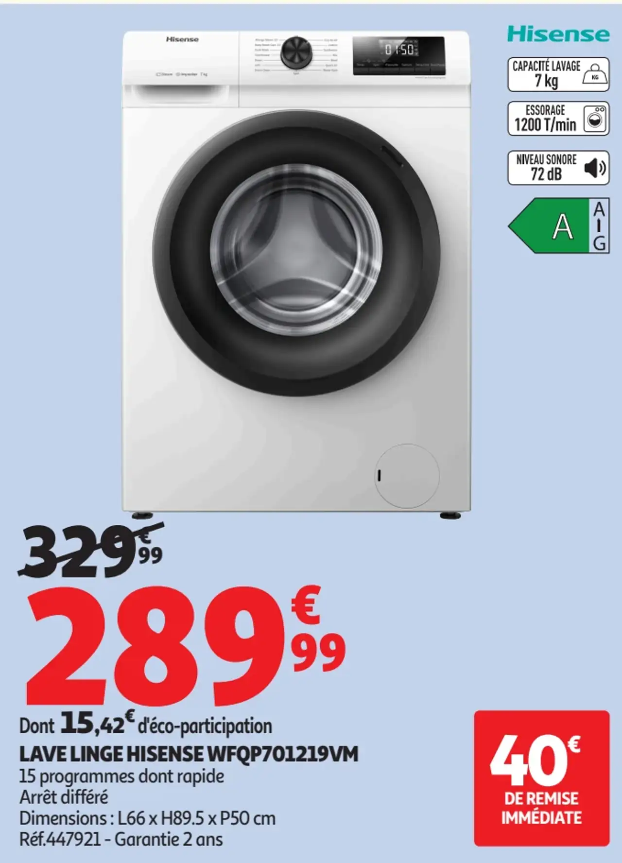 LAVE LINGE HISENSE WFQP701219VM
