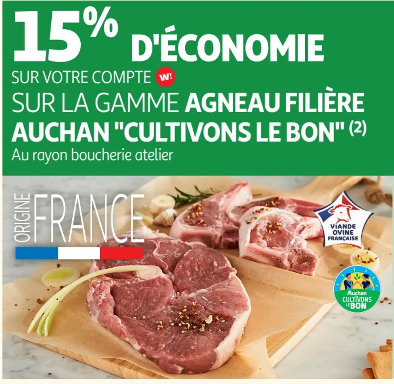 Agneau Filière Auchan "Cultivons le Bon"