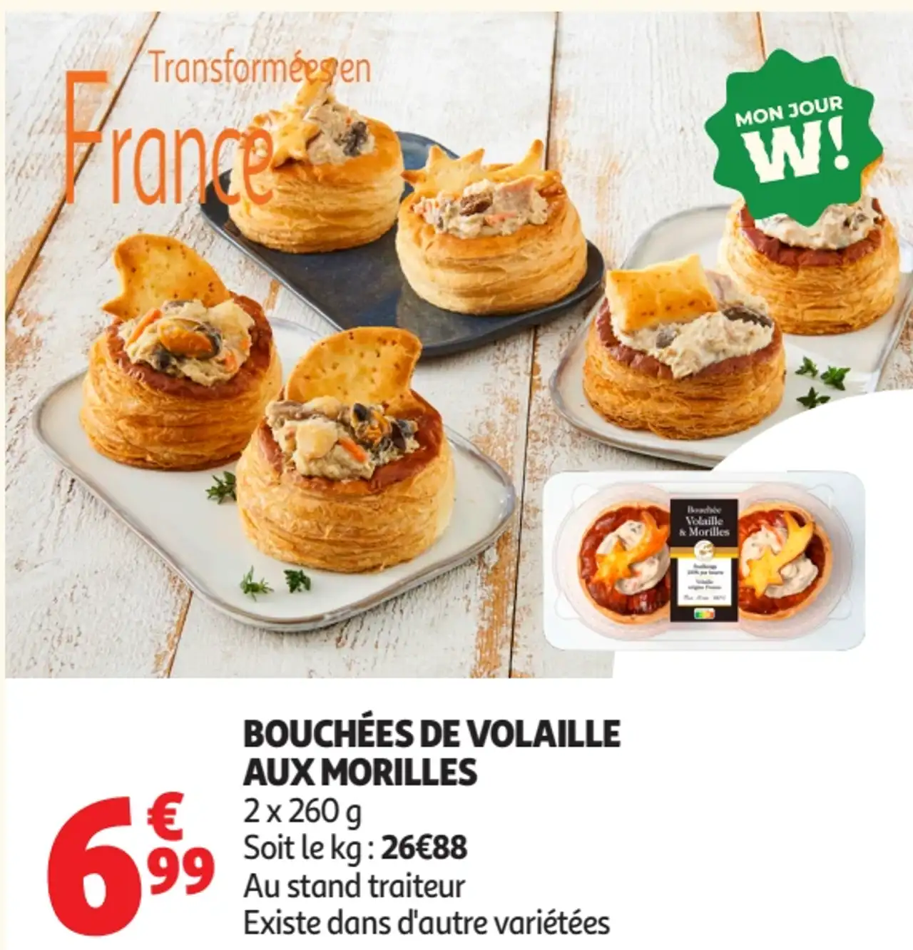 Bouchées de volaille aux morilles