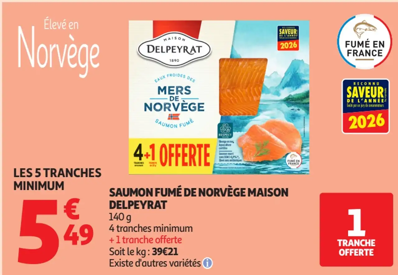 Saumon fumé de Norvège Maison Delpeyrat