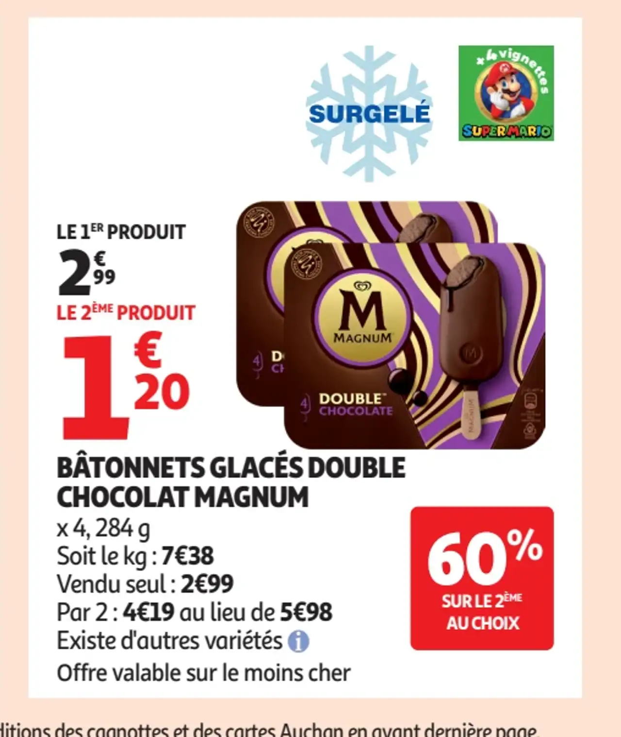 BÂTONNETS GLACÉS DOUBLE CHOCOLAT MAGNUM