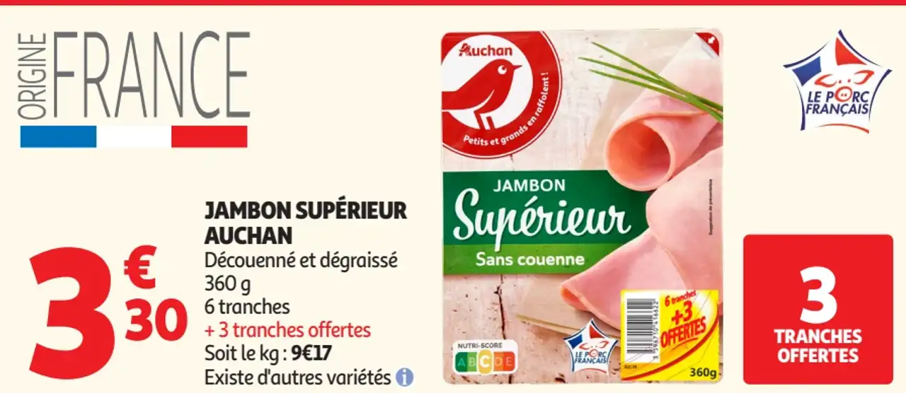 Jambon Supérieur Auchan