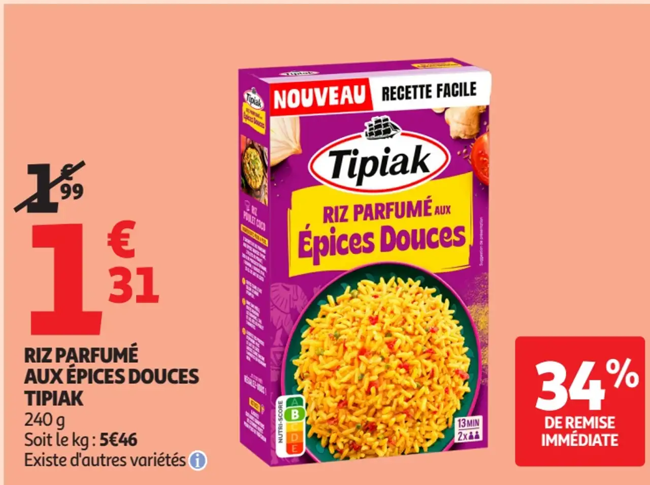 Riz Parfumé aux Épices Douces Tipiak