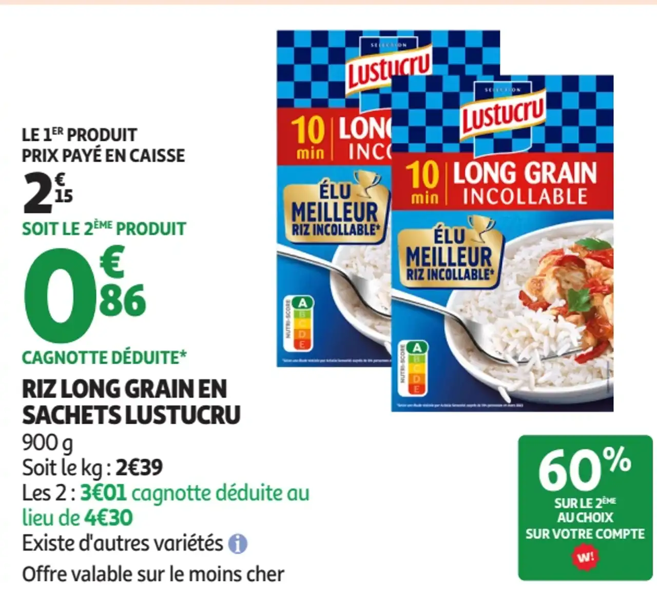 Riz Long Grain en sachets Lustucru
