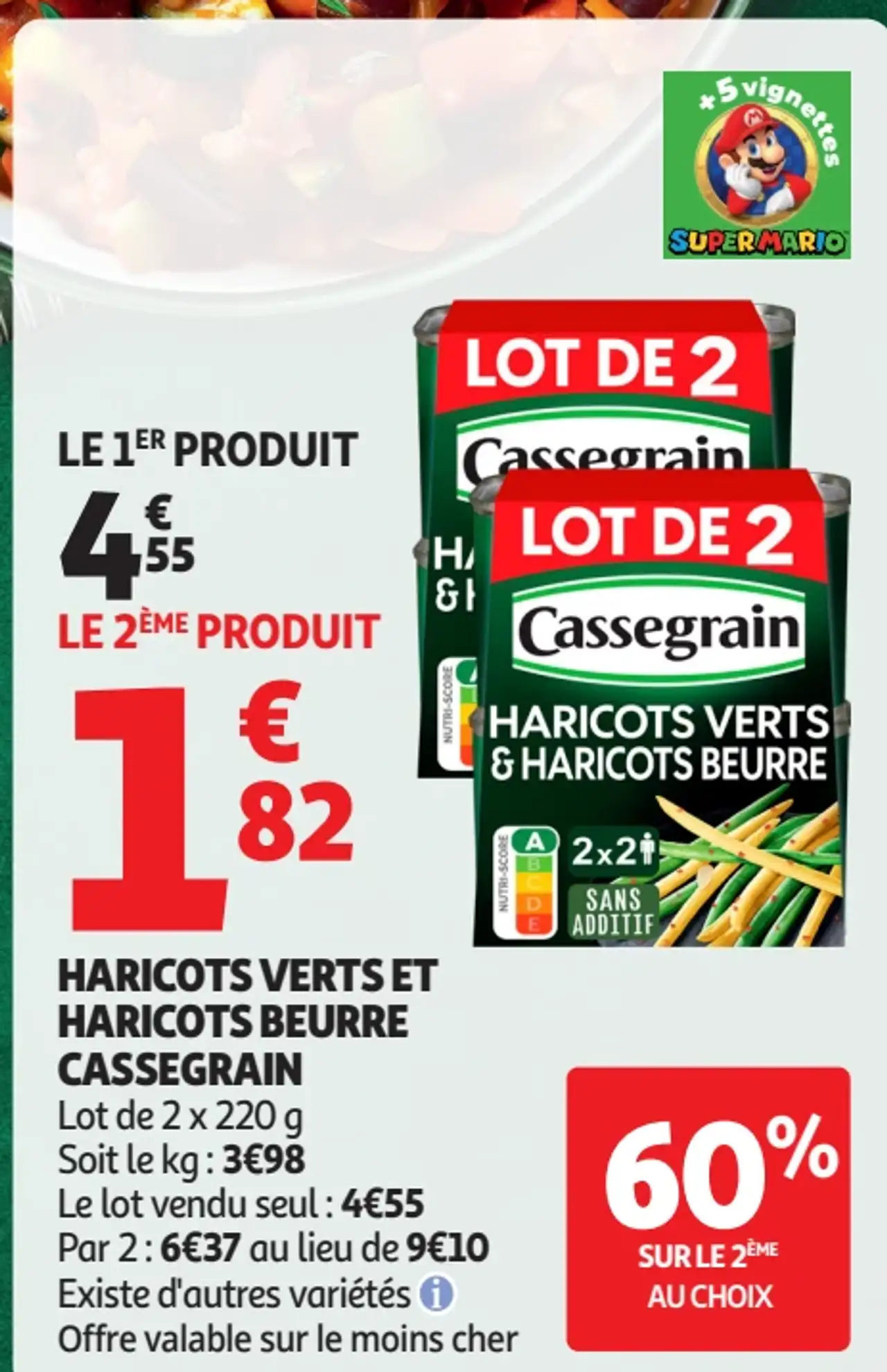 Haricots verts et haricots beurre Cassegrain