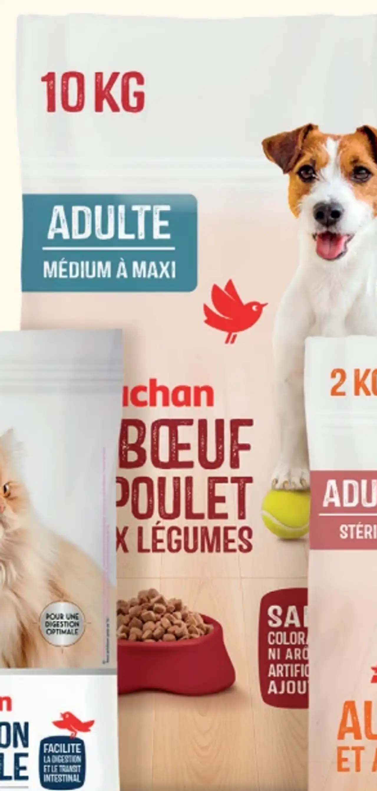 Croquettes pour chien Adulte Médium à Maxi Boeuf Poulet & Légumes Auchan
