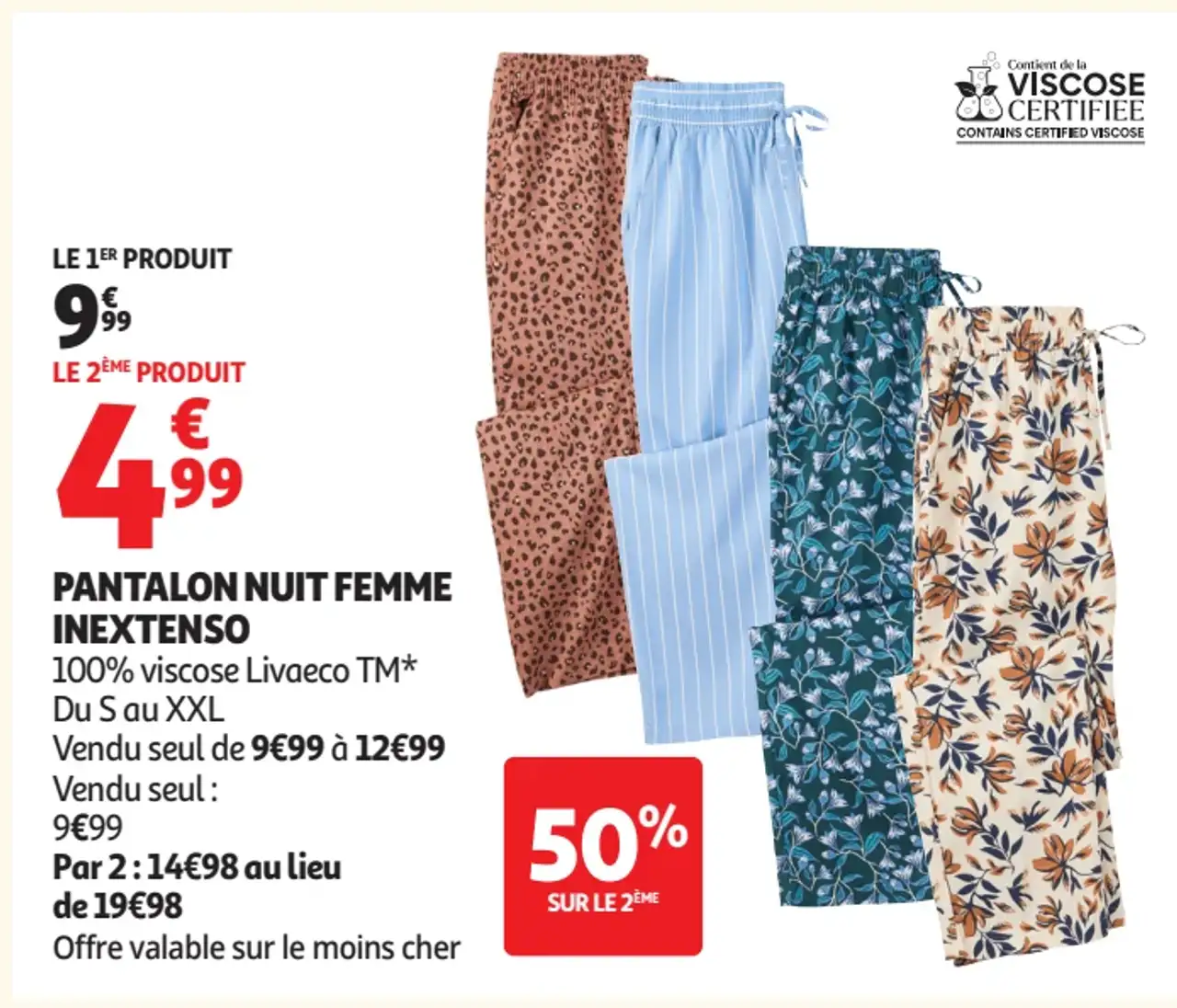 Pantalon nuit femme Inextenso