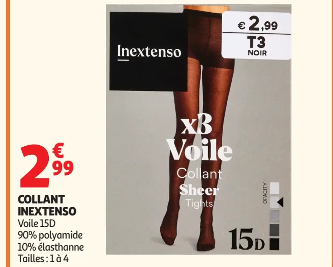 Collant Inextenso Voile 15D