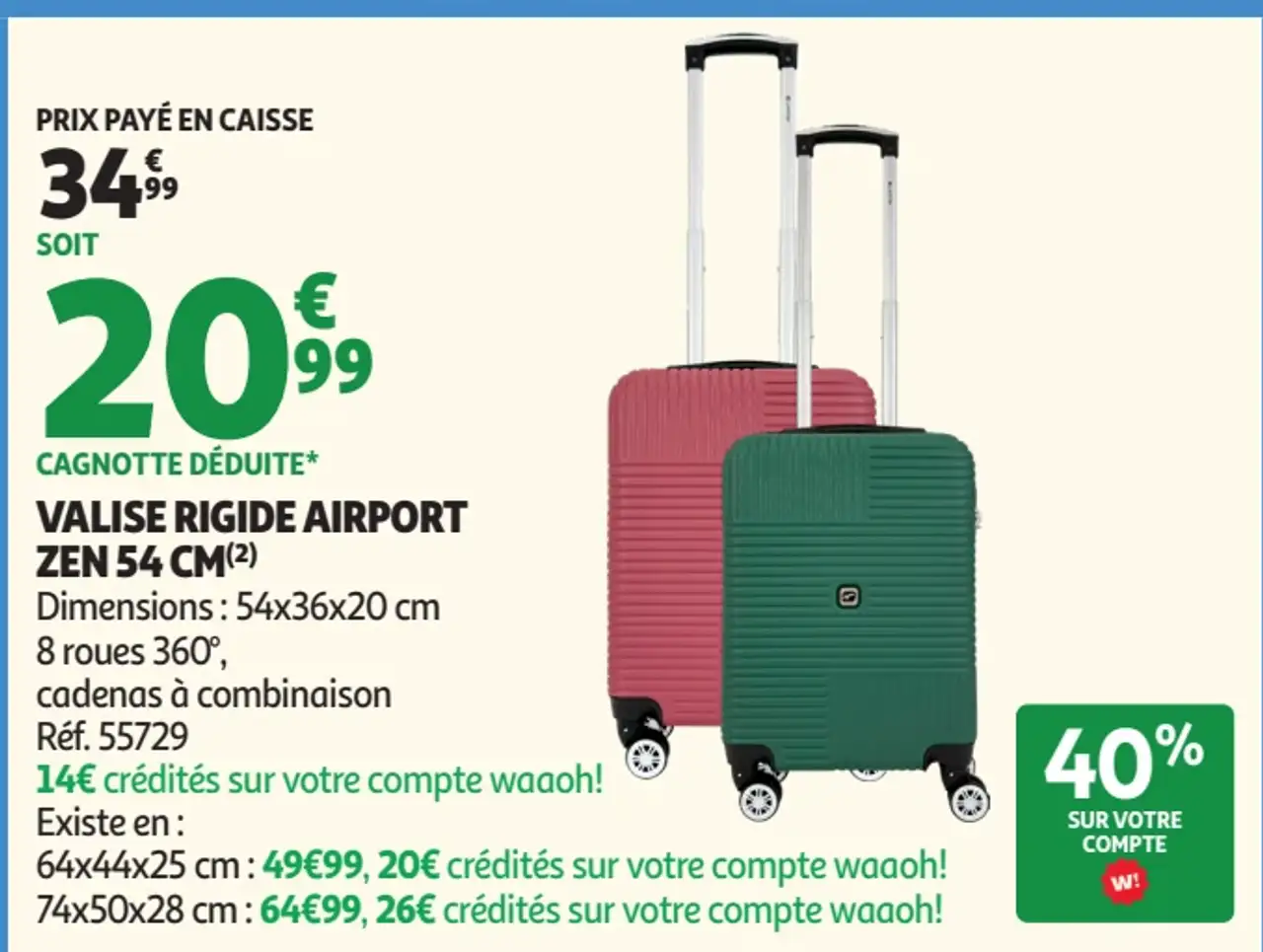 Valise rigide Airport Zen 54 cm