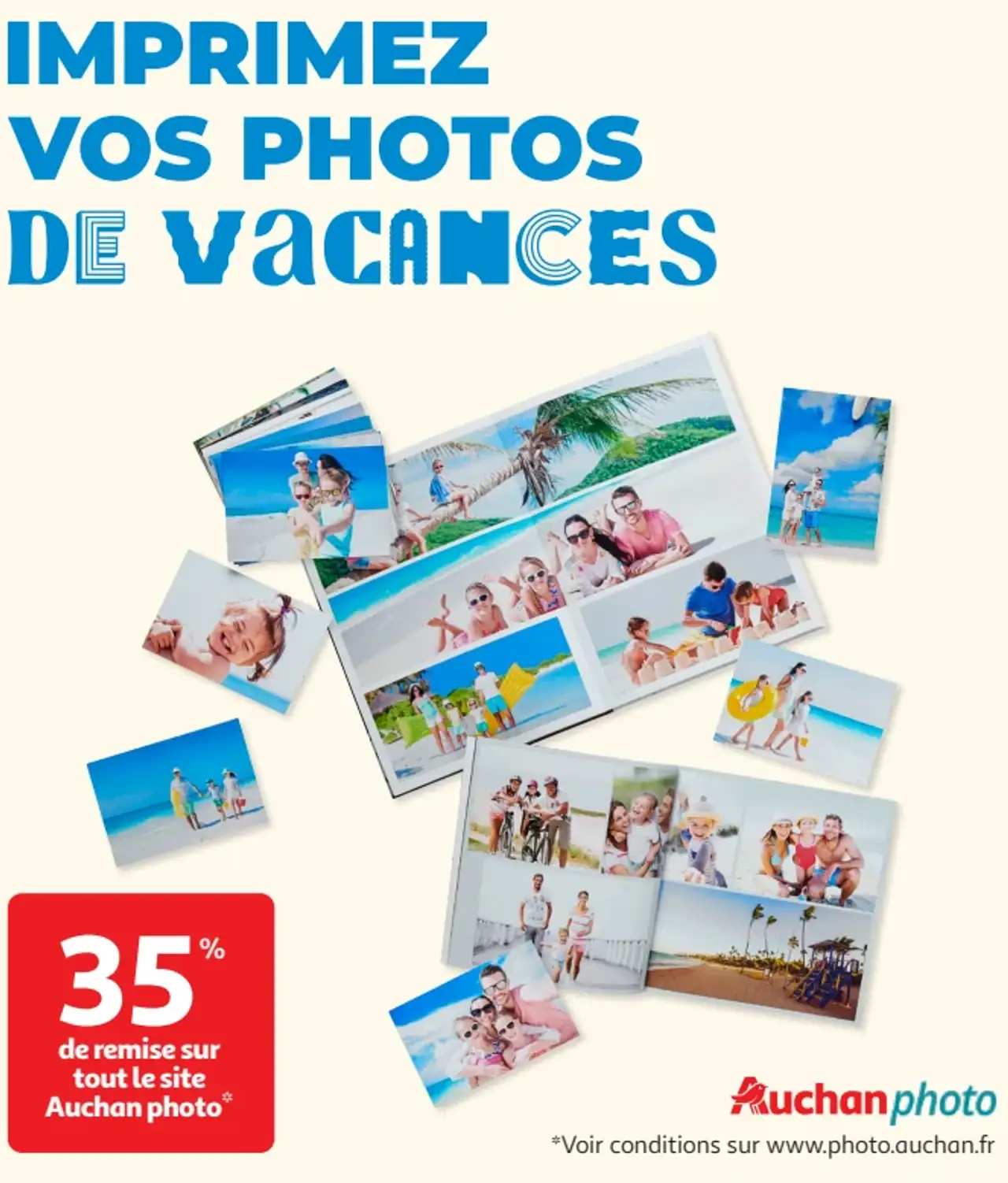 Impression de photos de vacances Auchan photo