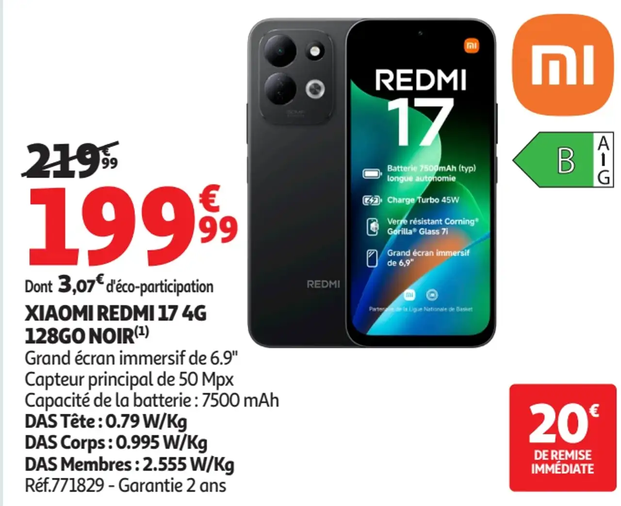 XIAOMI REDMI 17 4G 128GO NOIR