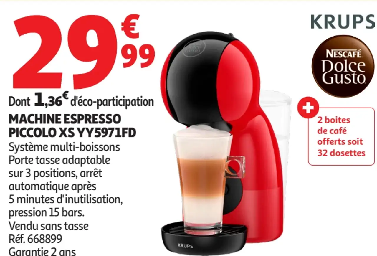 Machine Espresso Piccolo XS YY5971FD Krups