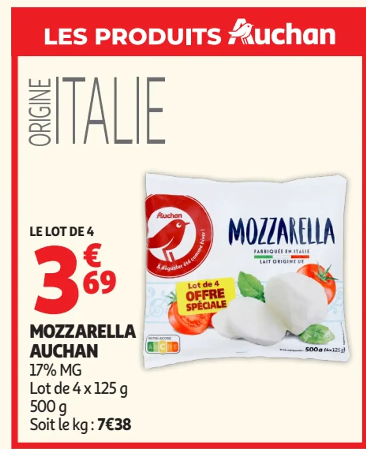Mozzarella Auchan