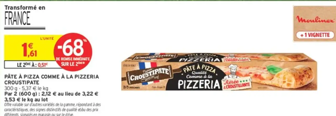 Pâte à Pizza comme à la pizzeria Croustipate