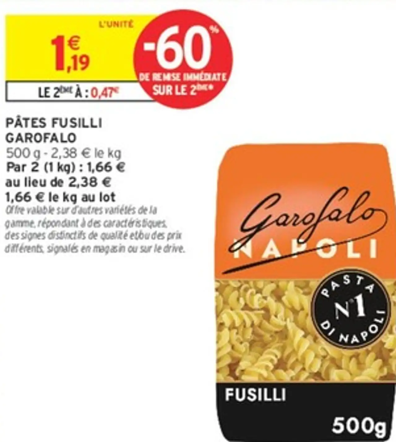 Pâtes Fusilli Garofalo