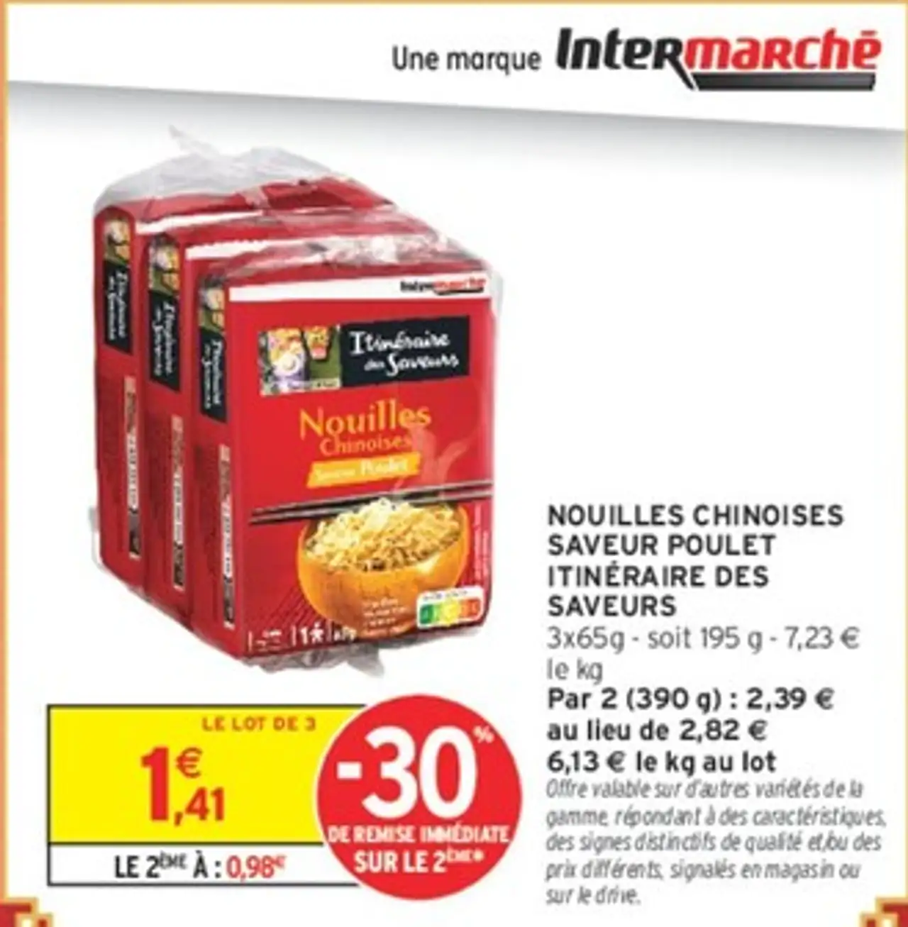 Nouilles Chinoises Saveur Poulet Itinéraire des Saveurs