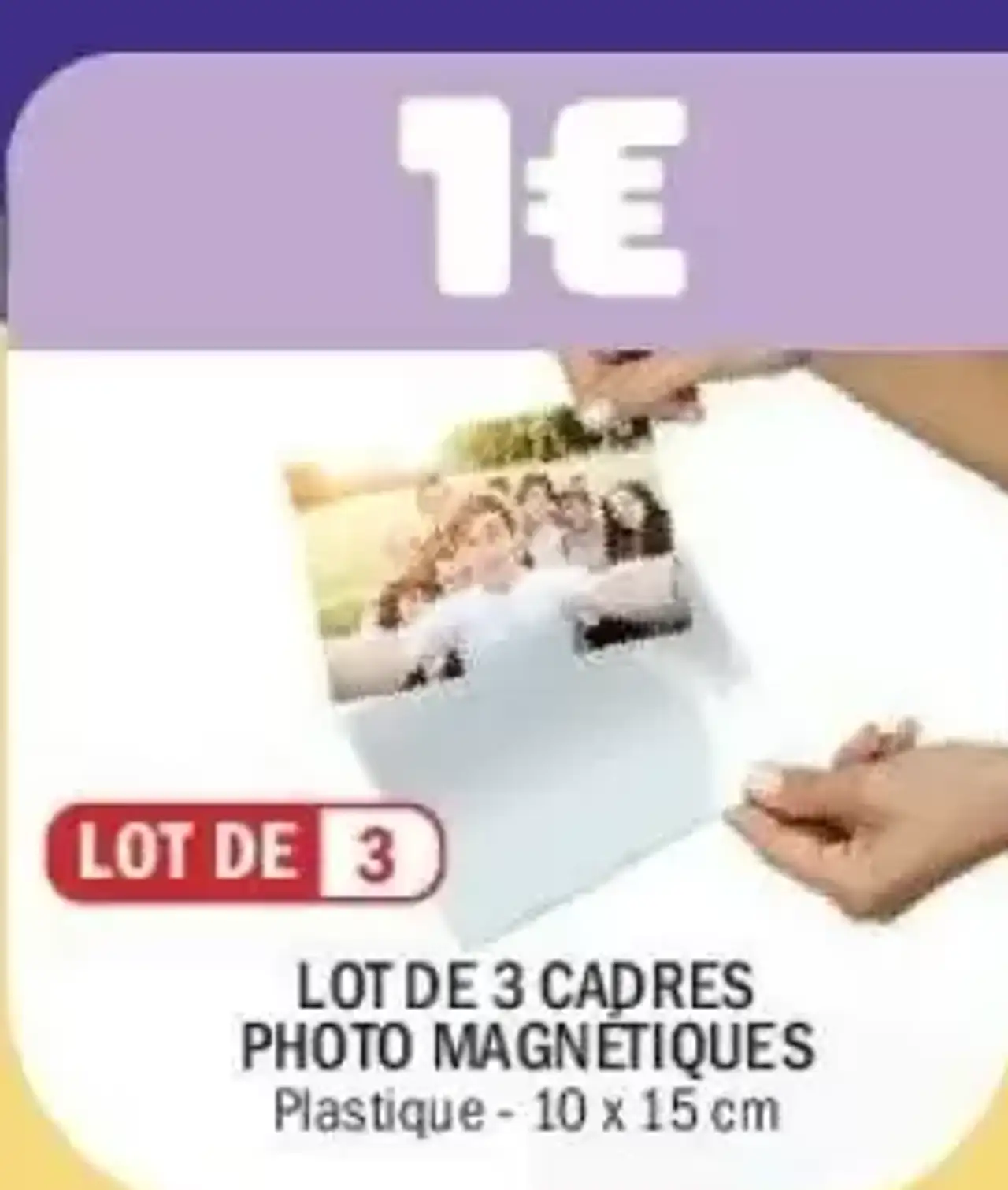 Lot de 3 cadres photo magnétiques