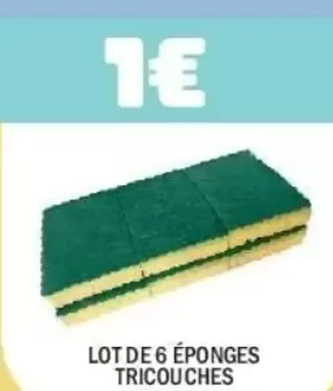Lot de 6 éponges tricouches