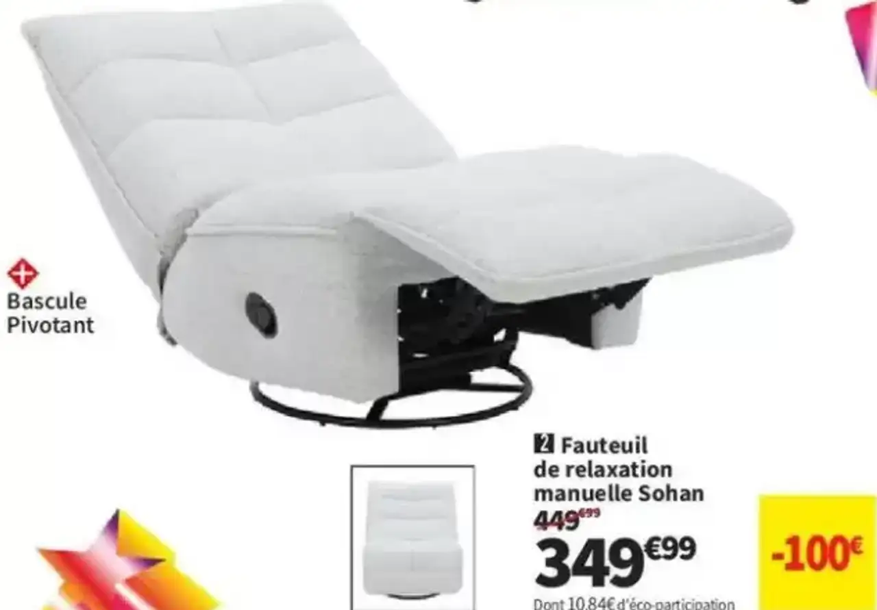 Fauteuil de relaxation manuelle Sohan