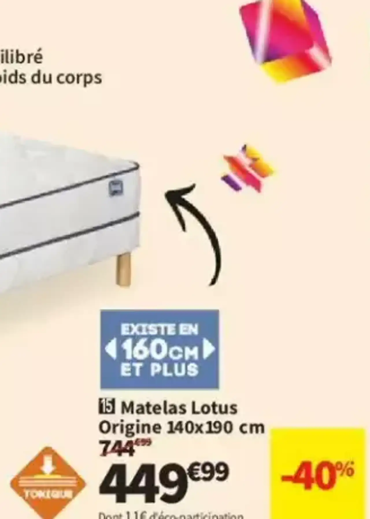 Matelas Lotus Origine 140x190 cm Simmons