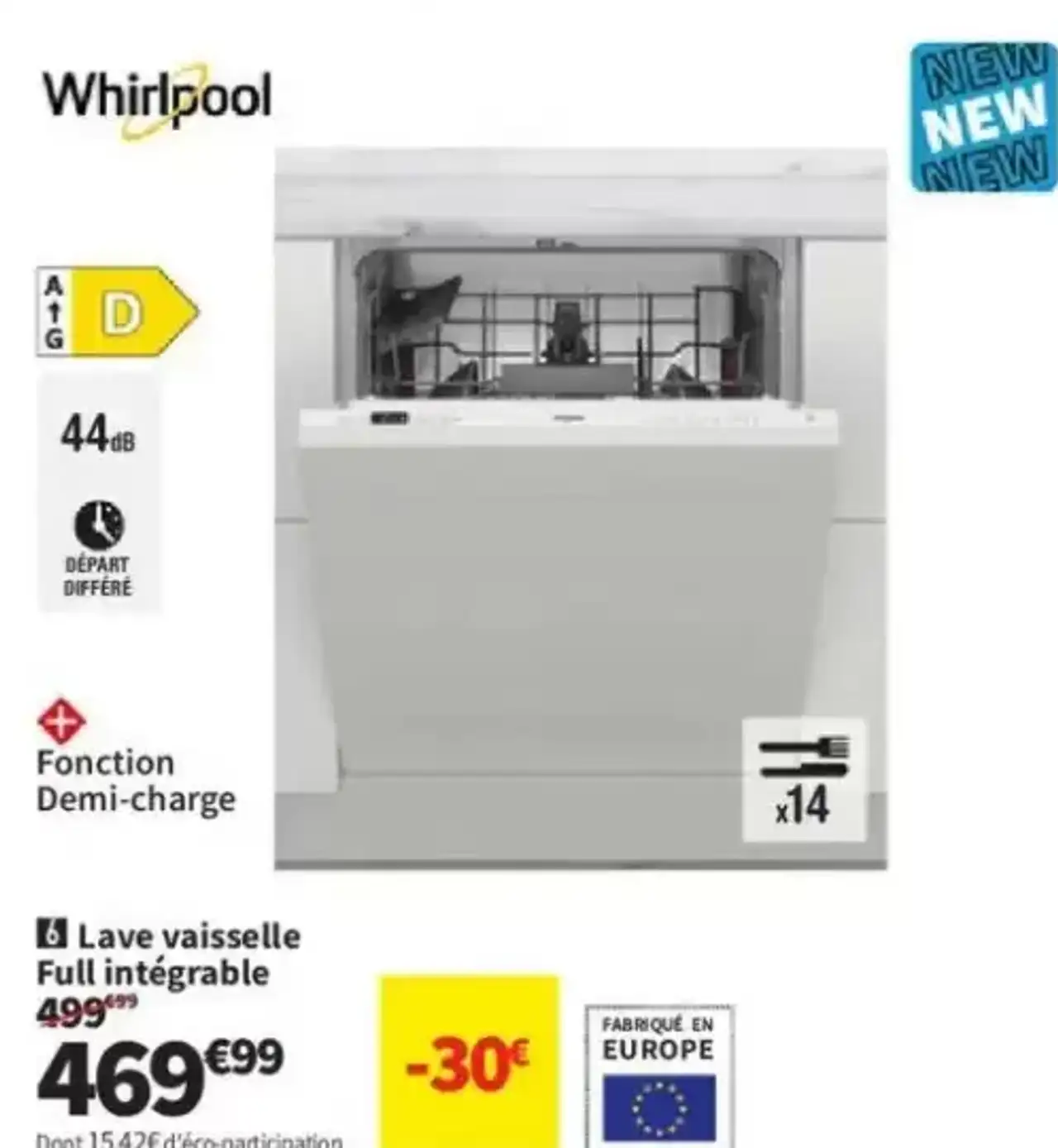 Whirlpool Lave vaisselle Full intégrable WH2IFD14BN6