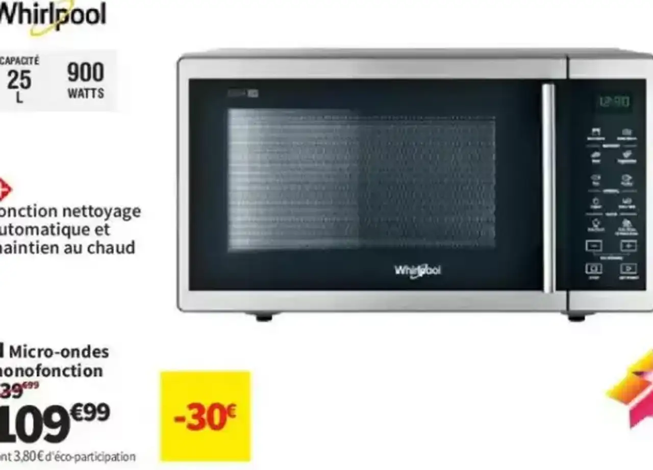 Whirlpool Micro-ondes monofonction MWP251SX