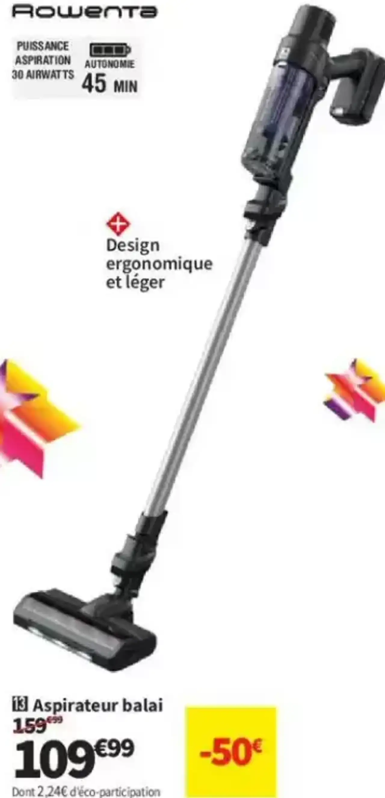 Rowenta Aspirateur balai RH6A35WO