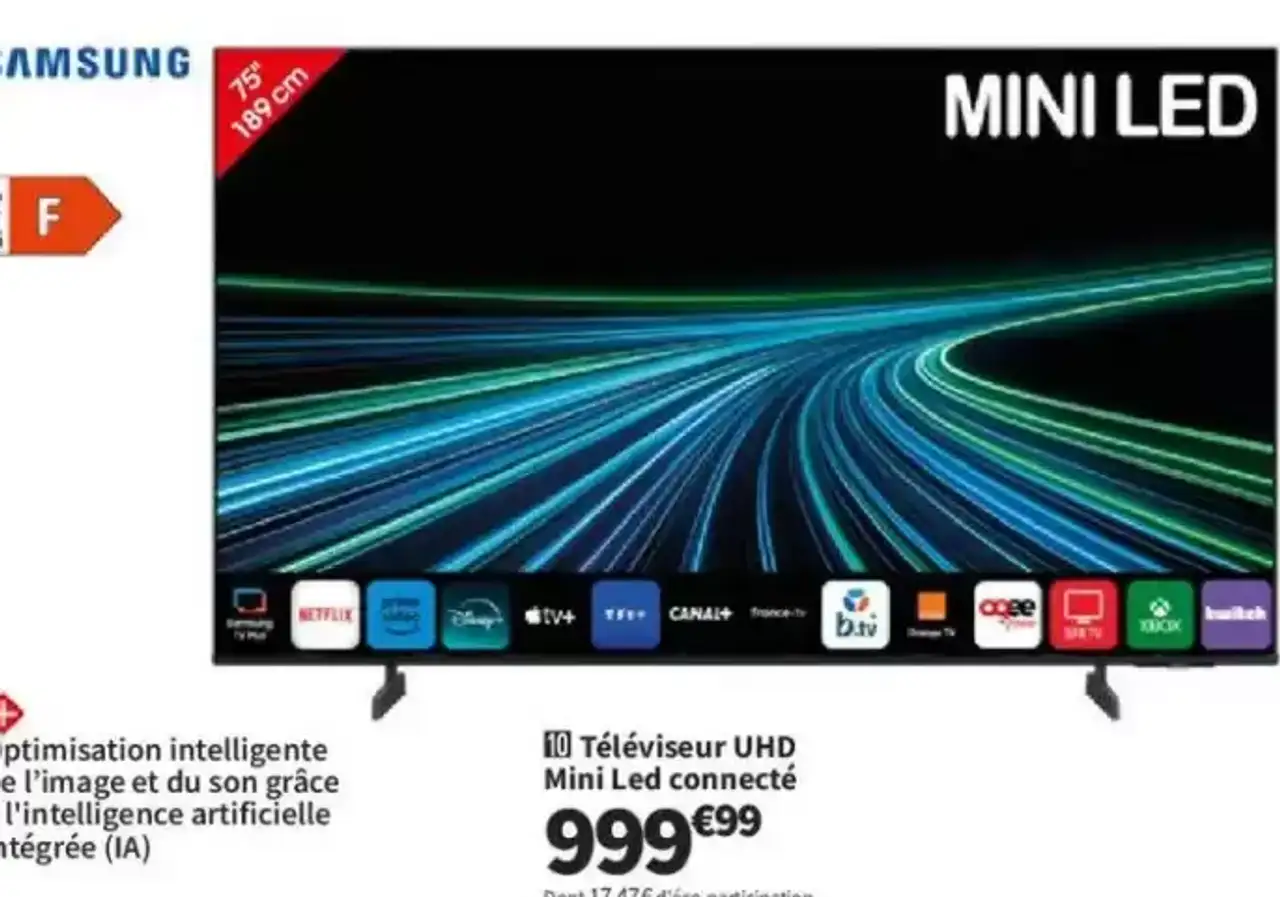 SAMSUNG Téléviseur UHD Mini Led connecté