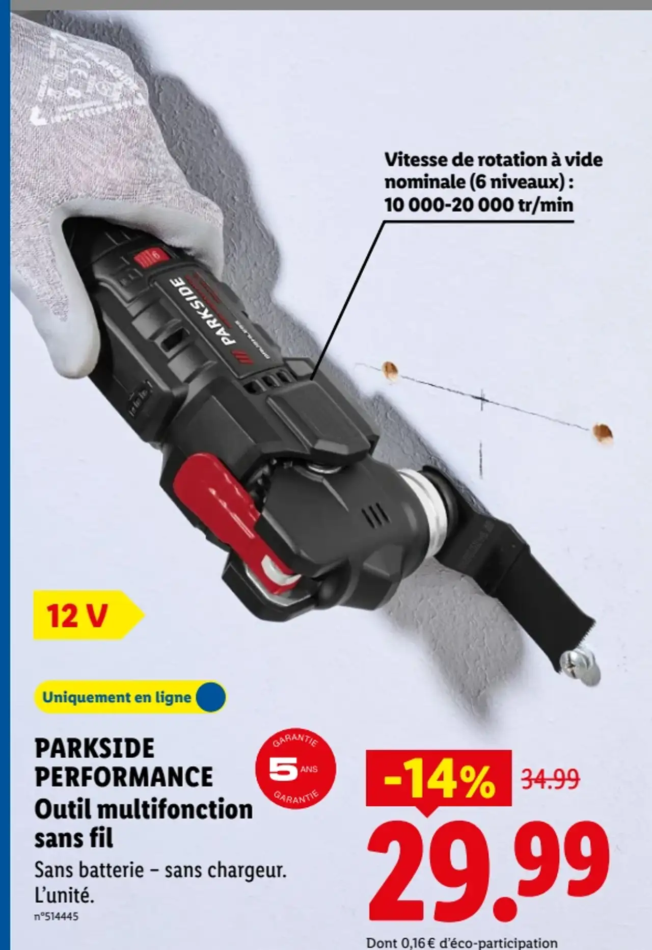 PARKSIDE PERFORMANCE Outil multifonction sans fil 12 V
