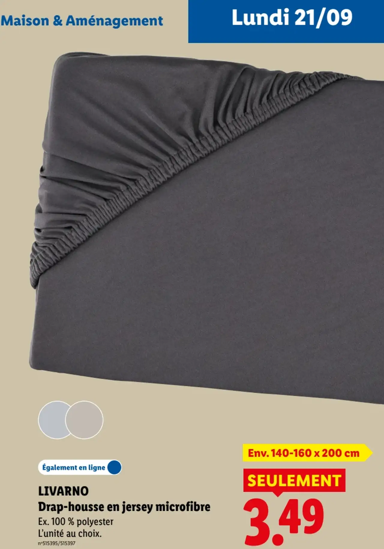 LIVARNO Drap-housse en jersey microfibre env. 140-160x200 cm